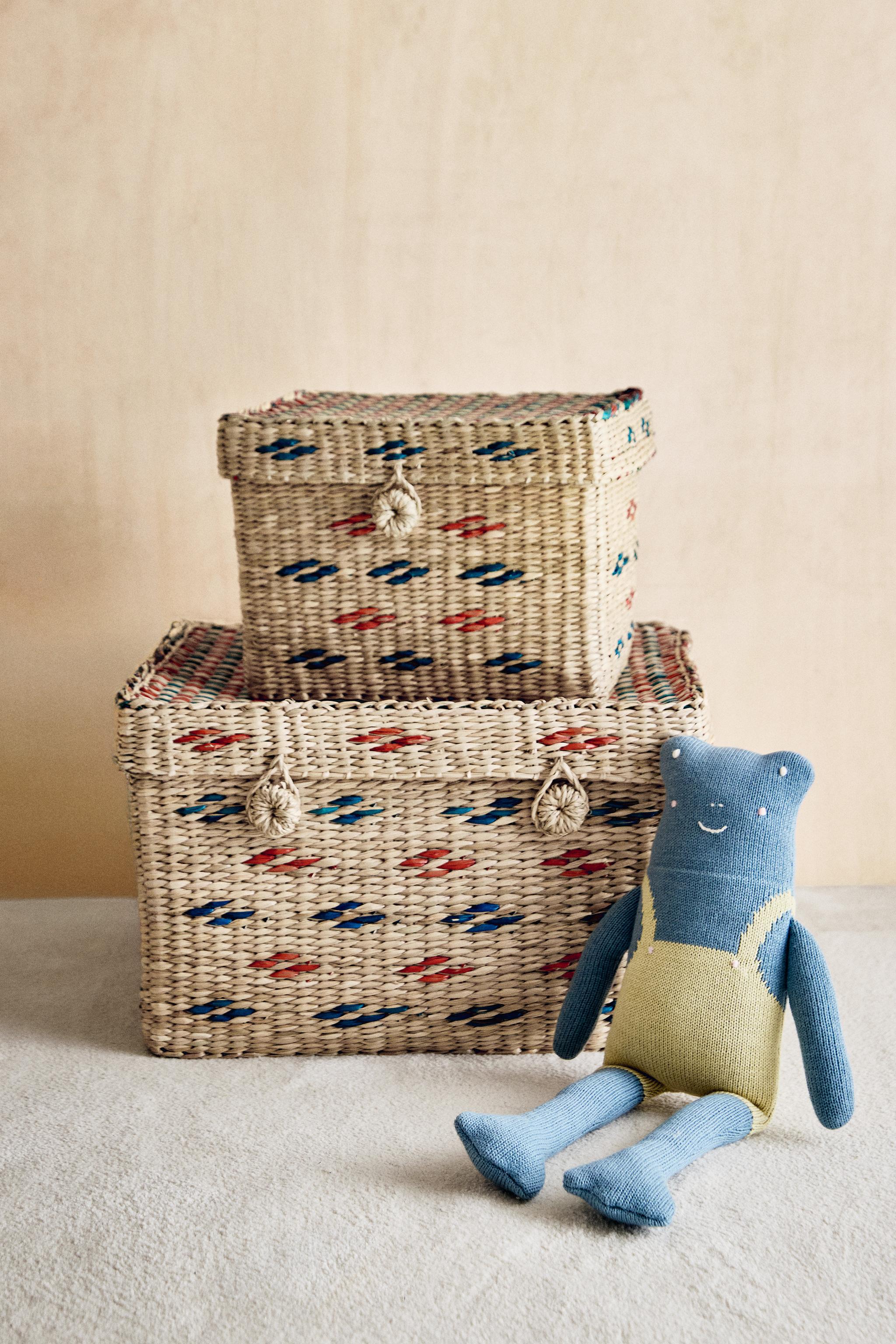KIDS' SEAGRASS BASKET WITH LID